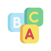 Ikon av abc brikker