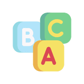 Ikon av abc brikker